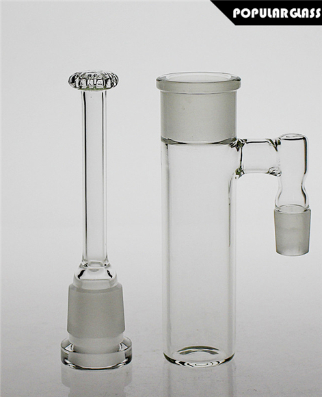 Glass Ash Catcher with Removable Showerhead Perc Clear